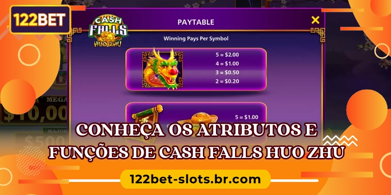 Conheça os atributos e funções de Cash Falls Huo Zhu