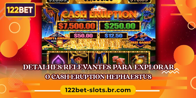 Detalhes relevantes para explorar o Cash Eruption Hephaestus